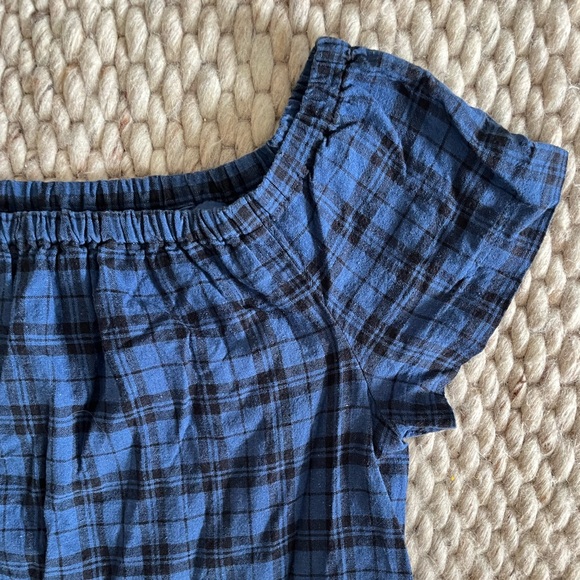 Madewell Plaid Linen Mini Dress - Picture 2 of 5